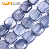 Natural Kyanite Square Shape Flat Loose Beads 15 Inches