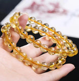 12mm 14mm 16mm Citrine Crystal Stone Beads Natural Gemstone Strand