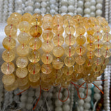 12mm 14mm 16mm Citrine Crystal Stone Beads Natural Gemstone Strand