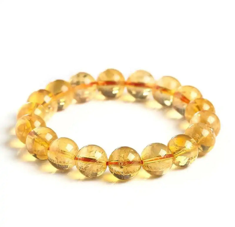 12mm 14mm 16mm Citrine Crystal Stone Beads Natural Gemstone Strand