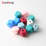 50pcs Wooden Beads Mix Polygon Wood Beads Jewelry Making DIY