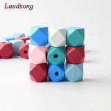 50pcs Wooden Beads Mix Polygon Wood Beads Jewelry Making DIY