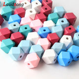50pcs Wooden Beads Mix Polygon Wood Beads Jewelry Making DIY
