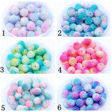 200pcs Multicolor Bayberry Pearl Beads Round Acrylic Pearl Dress Jewelry Decor