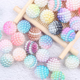 200pcs Multicolor Bayberry Pearl Beads Round Acrylic Pearl Dress Jewelry Decor