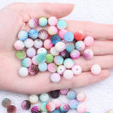 200pcs Multicolor Bayberry Pearl Beads Round Acrylic Pearl Dress Jewelry Decor
