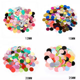 Mixed Round & Colourful Acrylic Paillette Sequins - Earring Findings