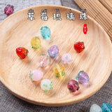 12mm*15mm Lampwork Glass Strawberry Beads Multi-color DIY Jewelry