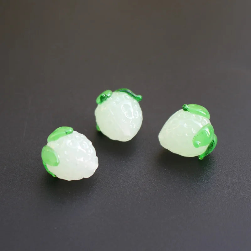 12mm*15mm Lampwork Glass Strawberry Beads Multi-color DIY Jewelry