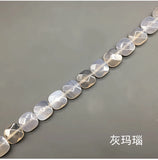 12mm 16Pcs Natural Stone Loose Beads Square 18 Colors DIY Necklace