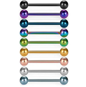 Surgical Steel 14G Straight Barbells, Body Piercing Jewelry