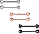 Surgical Steel 14G Straight Barbells, Body Piercing Jewelry