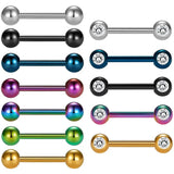 Surgical Steel 14G Straight Barbells, Body Piercing Jewelry