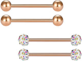 Surgical Steel 14G Straight Barbells, Body Piercing Jewelry