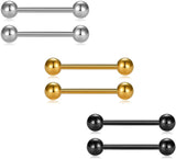 Surgical Steel 14G Straight Barbells, Body Piercing Jewelry