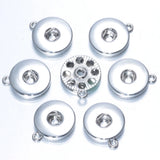 12mm/18mm Snap Button Metal DIY Accessories Silver Snaps Button Base