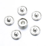 12mm 18mm Ginger Snap Button Bezel Base For DIY Patch Button Jewelry