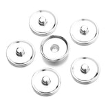 12mm 18mm Ginger Snap Button Bezel Base For DIY Patch Button Jewelry