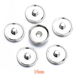 12mm 18mm Ginger Snap Button Bezel Base For DIY Patch Button Jewelry