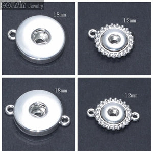 12mm 18mm Snap Button Jewelry Charm Accessories 10pcs/lot