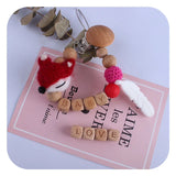 12mm 20Pcs Beech Letter Wooden Beads DIY Kids Pacifier Chain