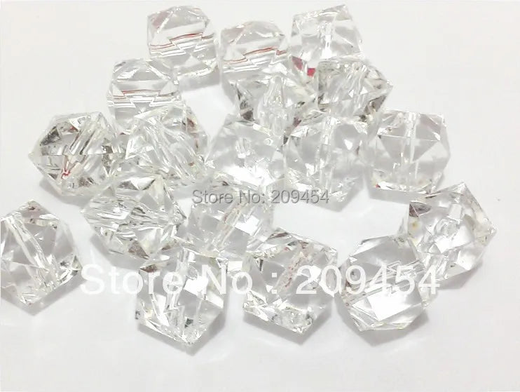 Clear Acrylic Faceted Beads 420pcs 12mm 105pcs 20mm