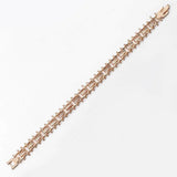 12mm Rose Womens Geometric Chain Strand Bracelet Wedding Jewelry