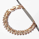 12mm Rose Womens Geometric Chain Strand Bracelet Wedding Jewelry