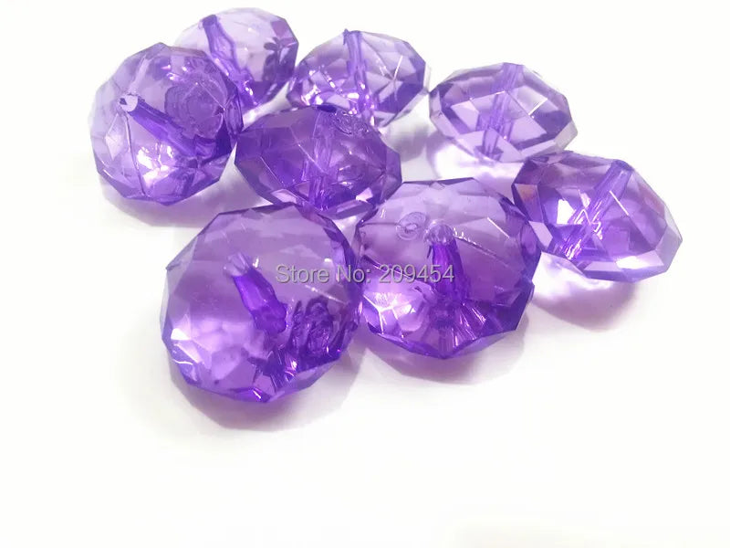 Dark Purple Transparent Rondelle Beads 750pcs/12mm, 120pcs/22mm