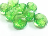 Green Transparent Rondelle Beads For Chunky Kids Jewelry Making