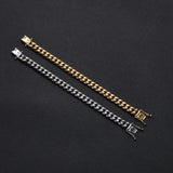 Stainless Steel Cuban Bracelet 7-12mm Men Women SB005