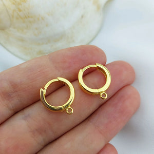 12mm 925 Silver Leverback Earrings, Ear Hoops, Earring Findings