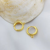 12mm 925 Silver Leverback Earrings, Ear Hoops, Earring Findings