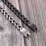 12mm Arrow Chain Bracelet Men Stainless Steel Summer Jewelry