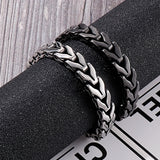 12mm Arrow Chain Bracelet Men Stainless Steel Summer Jewelry