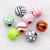 12mm Ball Pattern Acrylic Beads for DIY Kids Necklace Bracelet