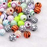 12mm Ball Pattern Acrylic Beads for DIY Kids Necklace Bracelet