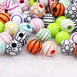 12mm Ball Pattern Acrylic Beads for DIY Kids Necklace Bracelet
