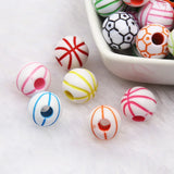 12mm Ball Pattern Acrylic Beads for DIY Kids Necklace Bracelet