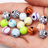 12mm Ball Pattern Acrylic Beads for DIY Kids Necklace Bracelet