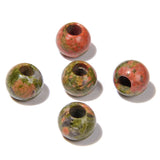 12mm Big Hole Stone Beads Chalcedony Aventurine Round Loose Spacer Beads