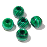 12mm Big Hole Stone Beads Chalcedony Aventurine Round Loose Spacer Beads