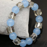 12mm Chalcedony Jades Round Beaded Bracelet for Women B2934
