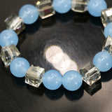 12mm Chalcedony Jades Round Beaded Bracelet for Women B2934