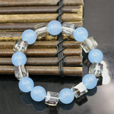 12mm Chalcedony Jades Round Beaded Bracelet for Women B2934