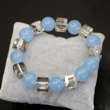 12mm Chalcedony Jades Round Beaded Bracelet for Women B2934