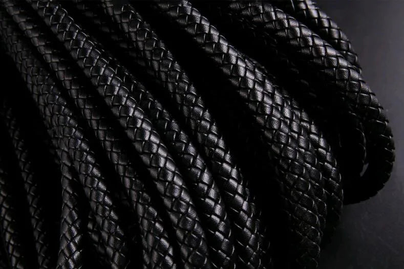 12mm Braided Microfiber Leather Rope String for DIY Bracelet Making