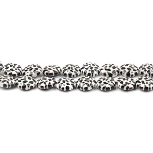 12mm Charm Pattern Flat Round Glass Beads for Jewelry Making
