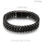 12mm Mesh Chain Bracelet Men Hook Jewelry