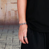 12mm Mesh Chain Bracelet Men Hook Jewelry